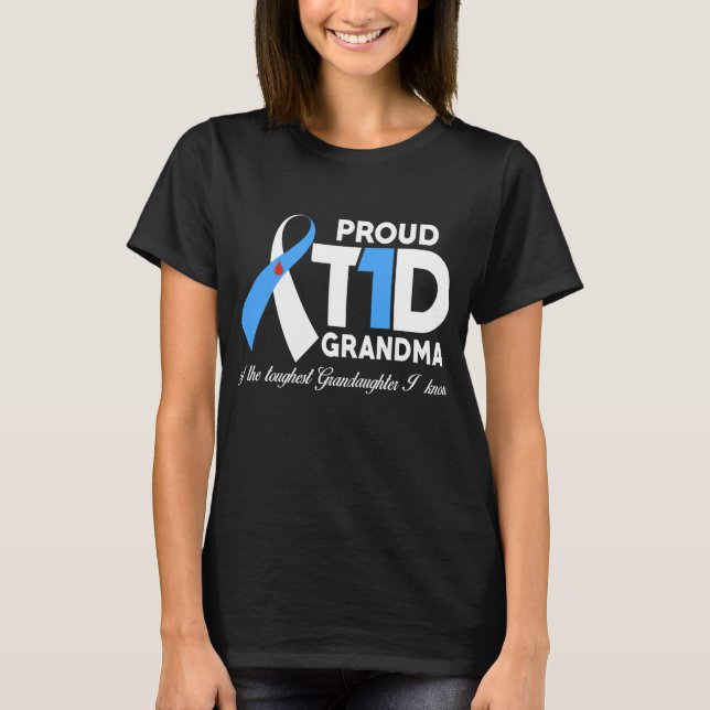 T-shirt Fière Grand-Mère T1D De Petite-Fille (Devant)