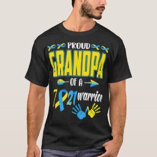 T-shirt Fière Grand-Père Du Syndrome De Baisse Du Guerrier