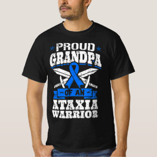 T-shirt Fière Grand-Père D'Une Ataxie Guerrière Sensibilis