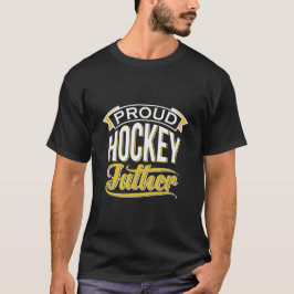 T-shirt Fière Hockey père aquarelle nommé moderne