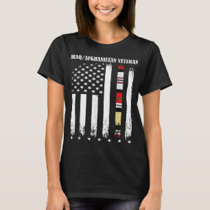 T-shirt Fière Irak Afghanistan Vétérinaire Drapeau