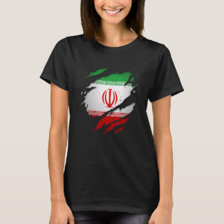 T-shirt Fière Iran déchiré Drapeau Iran