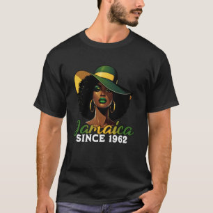 T-shirt Fière Journée indépendante des filles jamaïcaines