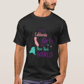 T-shirt Fière Juste D'Une Californie Dans Un Monde De New