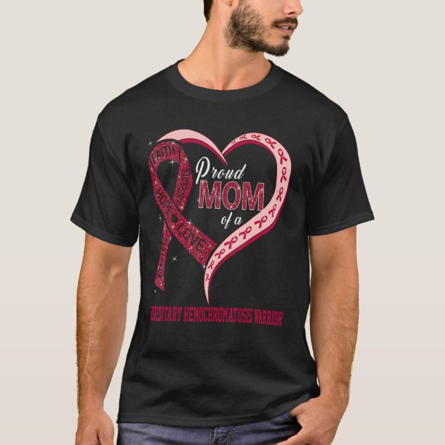 T-shirt Fière Maman De Hémochromatose Héréditaire Guerrier (Devant)