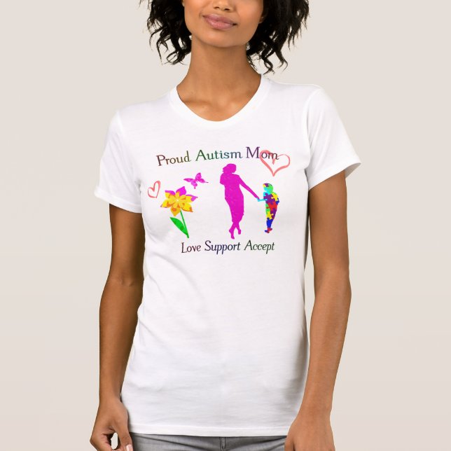 T-shirt Fière maman de l'autisme (Devant)