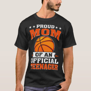 T-shirt Fière Maman D'Un Adolescent Officiel 13e Anniversa
