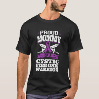 T-shirt Fière Maman D'un Guerrier de la Fibrose Kystique S
