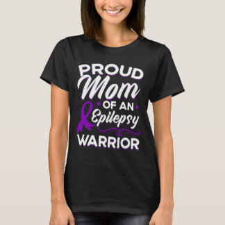 T-shirt Fière Maman D'Une Épilepsie Guerrière Lauréats De