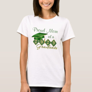 T-shirt Fière Maman Graduation Vert & Or