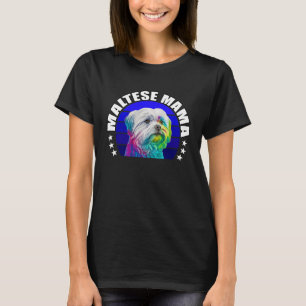 T-shirt Fière maman maltaise Chien maltais mignon Maman ar