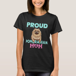 T-shirt Fière maman Poméranienne mignonne Poméranienne Mam