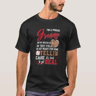 T-shirt Fière Mamie de Baseball Famille de Baseball Assort