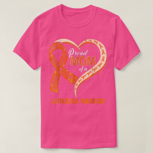 T-shirt Fière mère d'un guerrier contre la leucémie Sensib (Design devant)