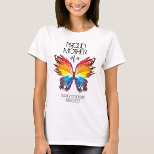 T-shirt Fière mère papillon Turner Sensibilisation au synd