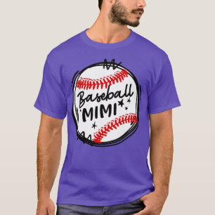 T-shirt Fière Mimi De Baseball