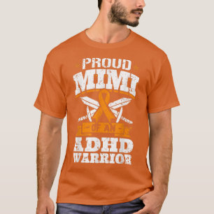 T-shirt Fière Mimi D'Un TDAH Guerrier Sensibilisation Ruba