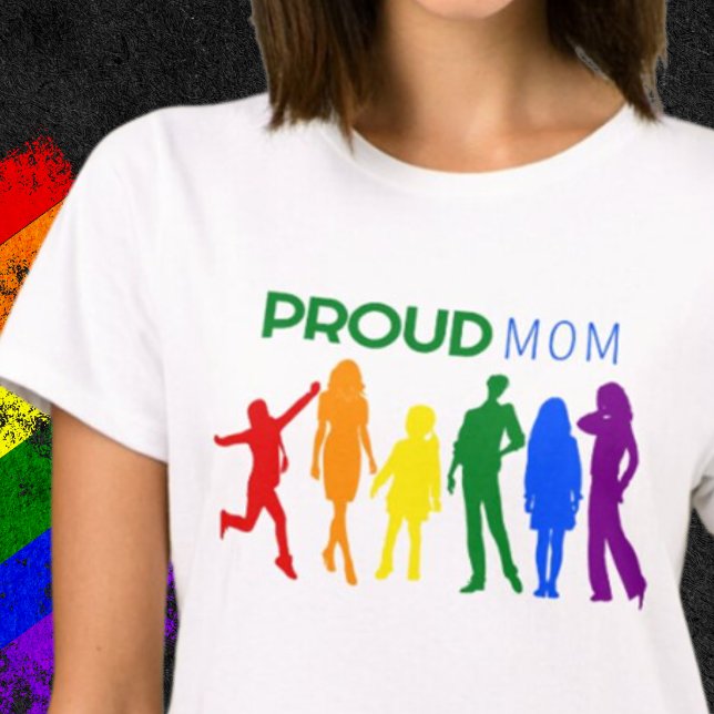 T-shirt Fière MOM Gay pride Silhouettes Féminines (Créateur téléchargé)