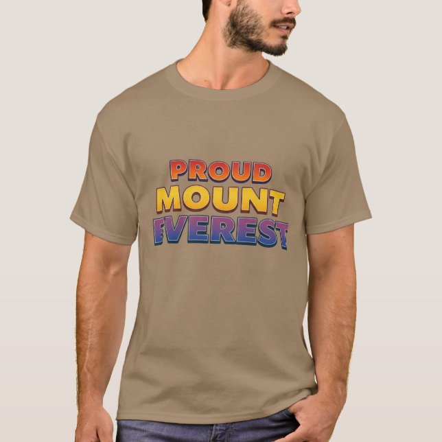 T-shirt Fière montagne de l'Everest (Devant)