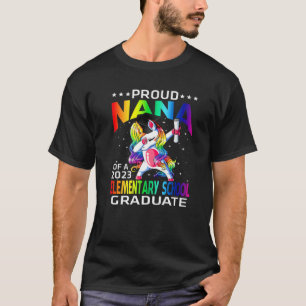 T-shirt Fière Nana D'Un Diplômé De L'École Primaire De 202