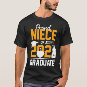 T-shirt Fière nièce d'un Masque Visage Diplômé 2021 main S