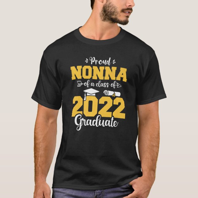 T-shirt Fière Nonna D'Une Classe De 2022 Diplômé Funny Gra (Devant)