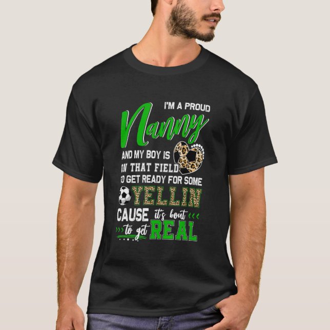 T-shirt Fière Nounou de Football Équipe de Football Famili (Devant)