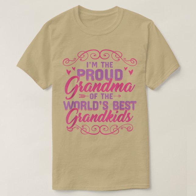 T-shirt Fière nouveauté Grand-mère du monde des meilleurs  (Design devant)