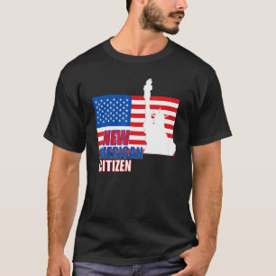 T-shirt Fière nouvelle CITOYENNE américaine Drapeau Citoye
