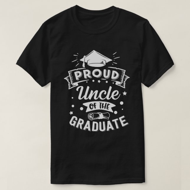 T-shirt Fière ONCLE De La Diplôme D'Études Supérieures (Design devant)