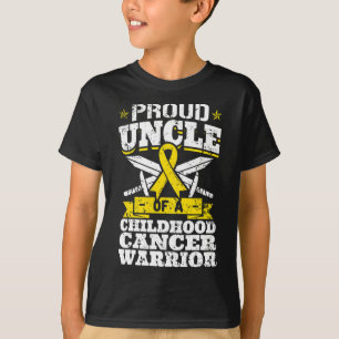 T-shirt Fière Oncle D'Un Guerrier Du Cancer De L'Enfance