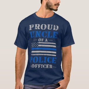 T-shirt Fière oncle d'un policier application de la loi