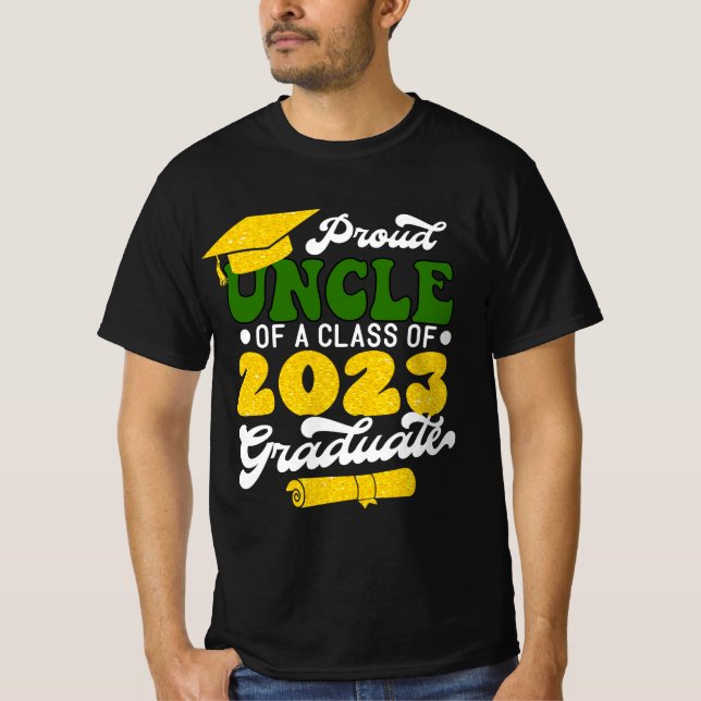 T-shirt Fière ONCLE d'une classe de 2023 Graduate Retro Go (Devant)