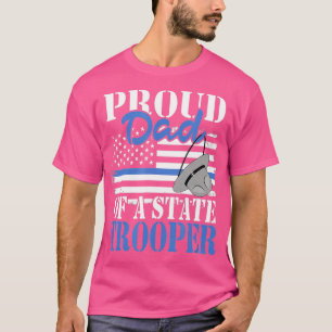 T-shirt Fière papa d'un agent de police de l'État Diplômé