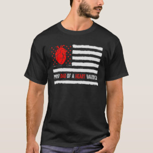 T-shirt Fière Papa D'Un Guerrier Du Coeur Sensibilisation 