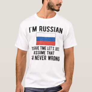 T-shirt Fière Patrimoine Russe Russie Racines Drapeau Russ