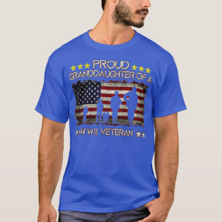 T-shirt Fière petite-fille d'un vétéran de la Seconde Guer
