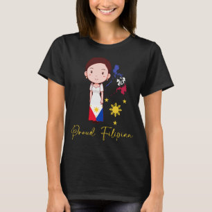 T-shirt Fière Philippines Femme Philippine Pide Pinay Girl