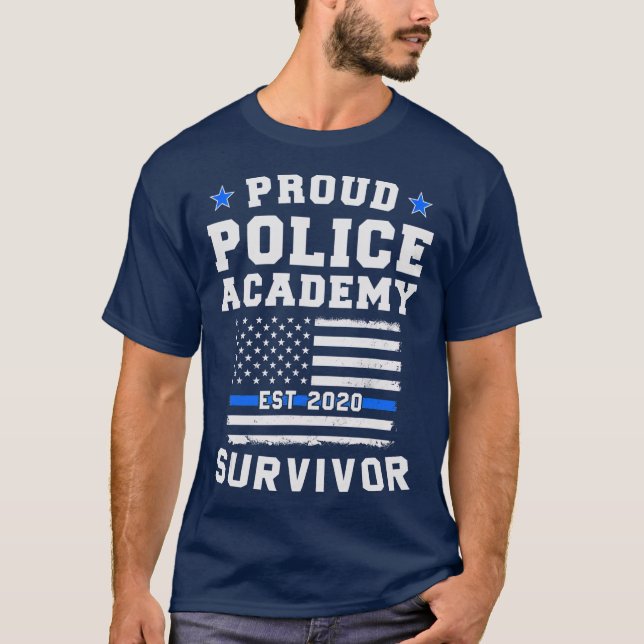 T-shirt Fière Police Academy Survivor 2020 Graduation (Devant)