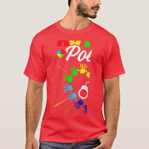 T-shirt Fière Sensibilisation sur l'autisme policière Homm