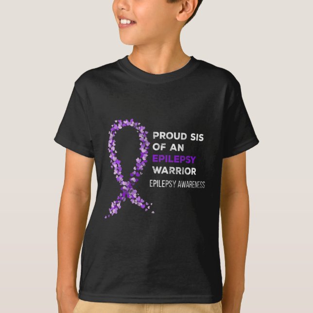 T-shirt Fière Sis d'une épilepsie guerrière Lauréats de l' (Devant)