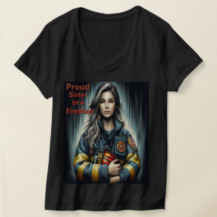 T-shirt Fière Soeur D'Une Science FireFighter