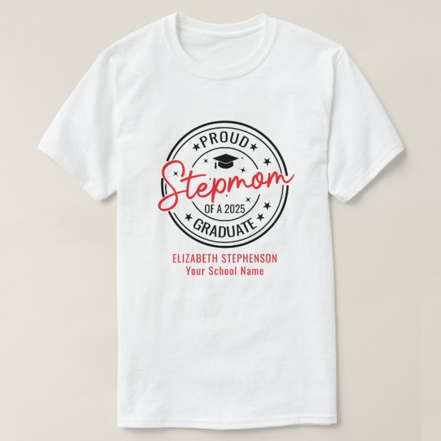 T-shirt Fière Stepmere de la famille de diplômés jumelage (Design devant)