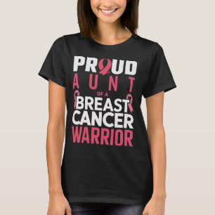 T-shirt Fière tante d'un guerrier du cancer du sein