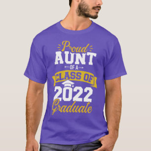 T-shirt Fière tante d'une classe de 2022 diplômée de trois