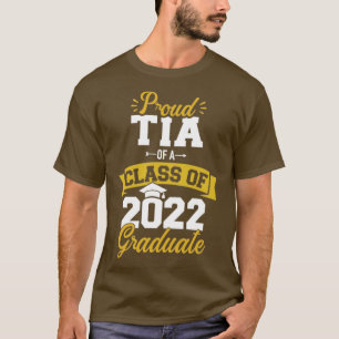 T-shirt Fière tia d'une classe de 2022 diplômé de grade su