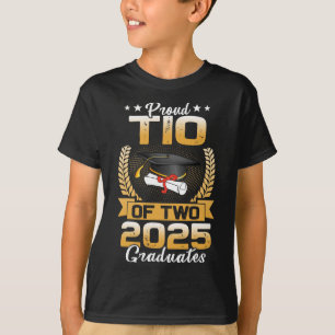 T-shirt Fière Tio De Deux Cl De 2025 Diplômés Twins Gradua
