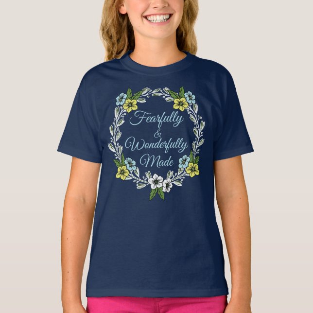 T-shirt Fièrement Et Merveilleusement Fabriqué Floral (Devant)