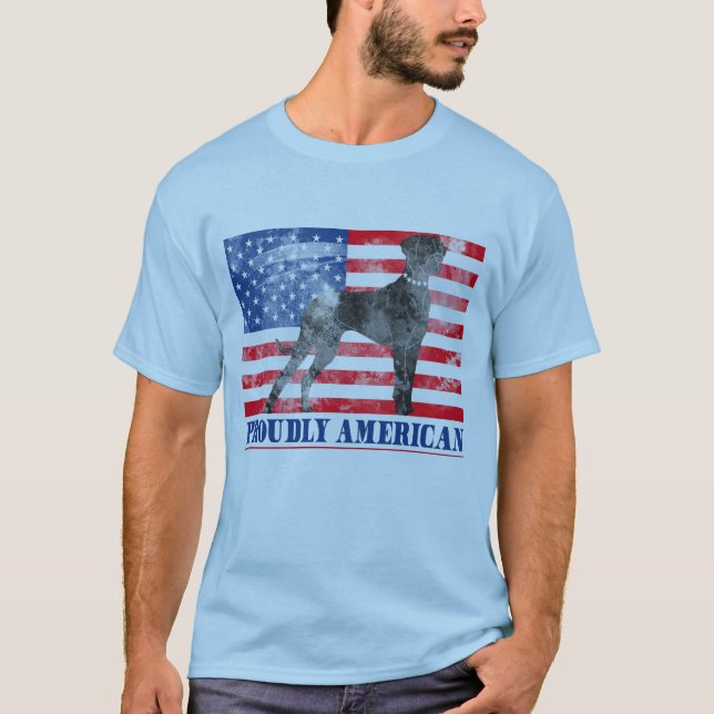 T-shirt Fièrement le grand Danois américain (Devant)