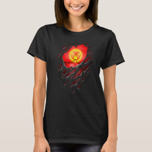 T-shirt Fières racines kirghizes Le patrimoine déchiré le